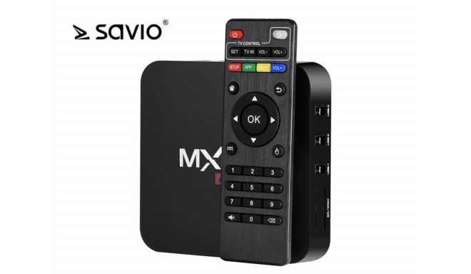 Savio meediapleier Android 9.0 Pie HDMI v 2.0 4K UHD/4xUSB/WiFi/SD/MMC