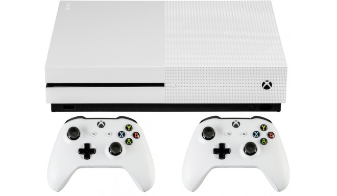 Microsoft Xbox One S 1TB, valge + 2 mängupulti