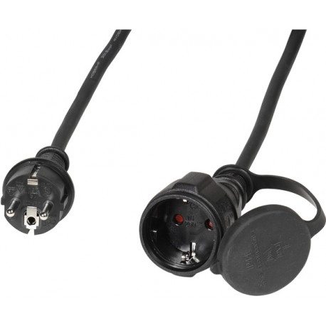 Vivanco extension cable H05RR-F 25m, black (61148)