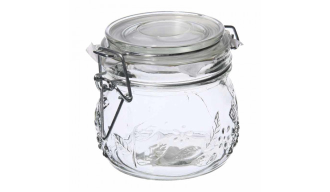 Säilituspurk kaanega, 0,5L, läbipaistev klaas