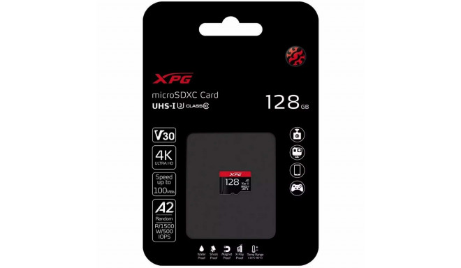 ADATA microSD 128GB XPG Game UHS-I U3 - without adapter