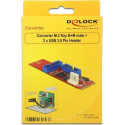 DeLOCK M.2 Key B + M male> 2 x USB 3.0 pin header, converter (converter)