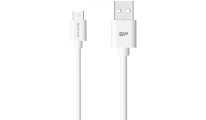 Silicon Power кабель  microUSB Boost Link 1 м, белый