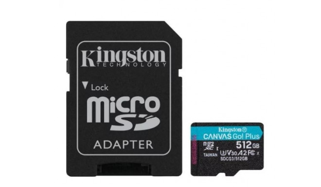Memory card microSD 512GB Canvas Go Plus 170/90MB/s Adapter