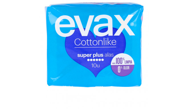 EVAX COTTONLIKE compresas super plus alas 10 u