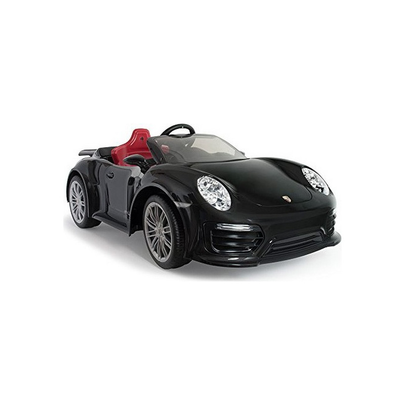 Children s Electric Car Porsche 911 Turbo S Injusa USB Black Ride on toys Photopoint