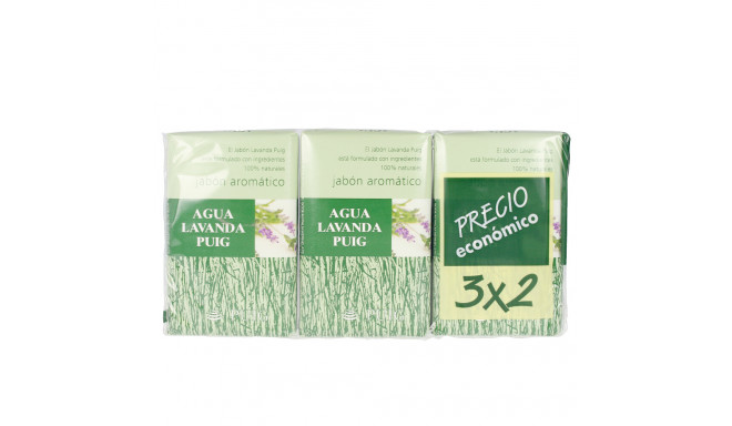 AGUA LAVANDA PUIG jabón 100% natural pack 3 x 125 gr