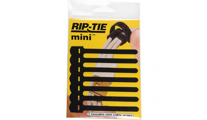 1/4` x 3.5` Rip-Tie Mini, 7-pack, Black