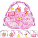 Activity play mat - pink flower with rattles and mirror