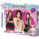 Clementoni Puzzle 104 el. Glitter SuperColor Violetta