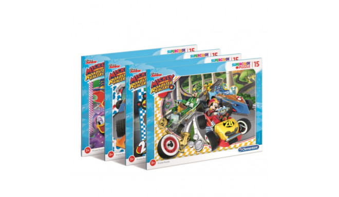 Clementoni Clementoni Puzzle ramkowe 15 el Super Kolor Mickey and the Roadster Racers