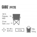 Camp chair Cadiz, folding, dark grey/blue