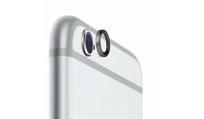 Kaameraklaasi kaitserõngas, Apple iPhone 6 / 6s / 6 Plus / 6s Plus, metallist, must