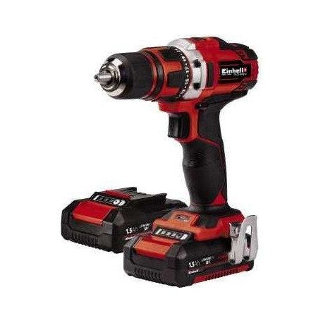 Einhell Cordless Drill TE-CD 18/40 Li (red / black, suitcase, 2x Li-ion battery 1.5 Ah)