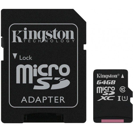 Kingston mälukaart SDXC 64GB Canvas Select Plus + adapter