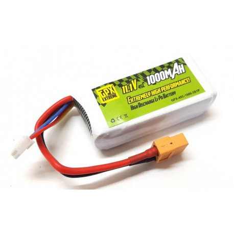1000mAh 11.1V 45C GPX Extreme