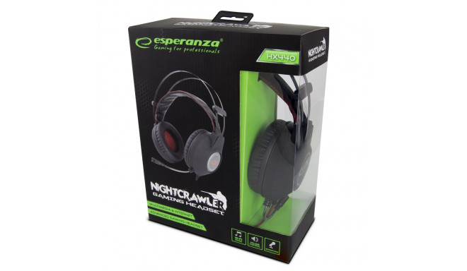 Stereo gaming headphones with microphone nightcrawler