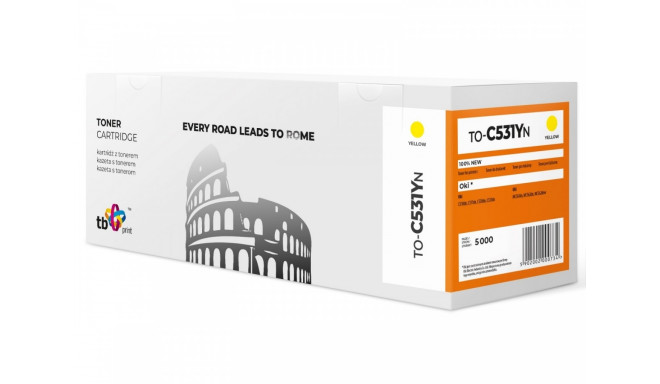 Toner for OKI C531 TO-C531YN Yellow 100% new