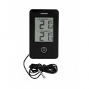 Digital indoor/outdoor thermometer, black