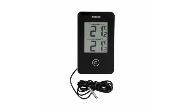 Digital indoor/outdoor thermometer, black
