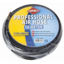 Rubber hose with couplings 10m (black)