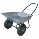 Wheelbarrow for garden, Zn, 2 pneumatic wheels 78L