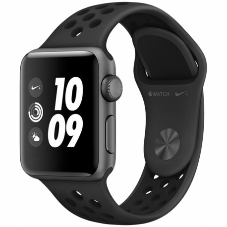 Apple Watch Nike+ Series 3 GPS, 38mm Space Grey Aluminium Case with Anthracite/Black Nike Sport Band