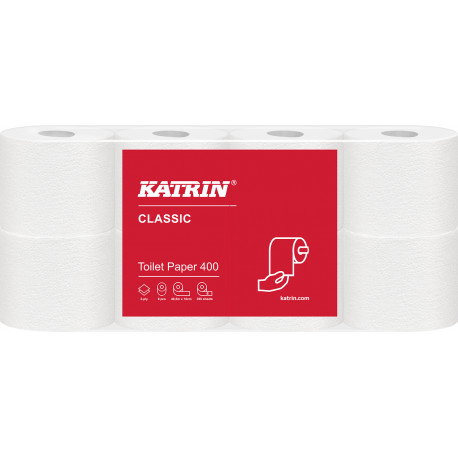 Tualettpaber Katrin Classic Toilet 400 2-kihiline 8 rulli/pk