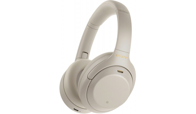 Sony juhtmevabad kõrvaklapid + mikrofon WH-1000XM4, hõbedane