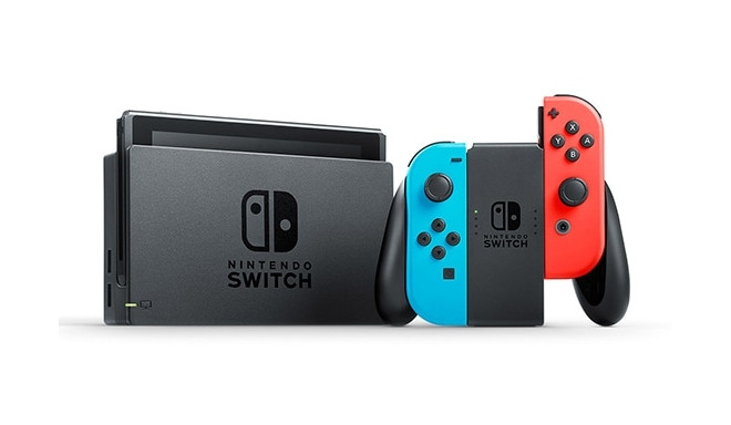 Nintendo mängukonsool Switch Joy-Con V2, neon red/neon blue