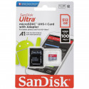 SanDisk mälukaart microSDXC 512GB Ultra A1 100MB/s + adapter (SDSQUAR-512G-GN6MA)