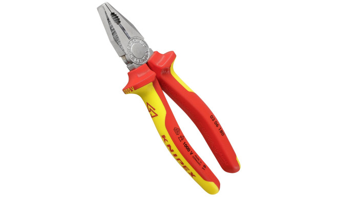 KNIPEX Combination Pliers chrome plated, insulated 180 mm