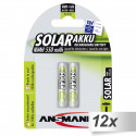 Ansmann rechargeable battery maxE NiMH Micro AAA 550mAh Solar 12x2pcs