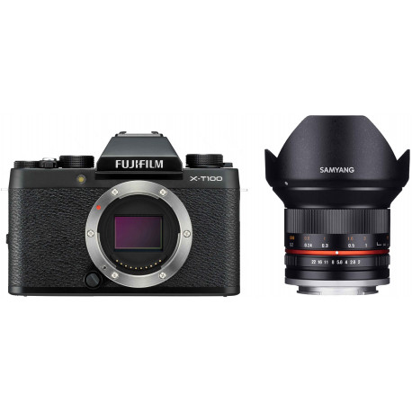 Fujifilm X-T100 + Samyang 12mm f/2.0, черный/черный