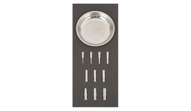 1/4" deep socket set 10pcs + magnetic dish Fit&Go 1/3 - deep sockets 4-13mm