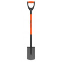 Digging spade 150x170mm, with stheel shaft and two comonent plastic D-handle, 1080mm