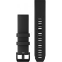 Garmin watch strapQuickFit 22mm, black silicone/stainless steel