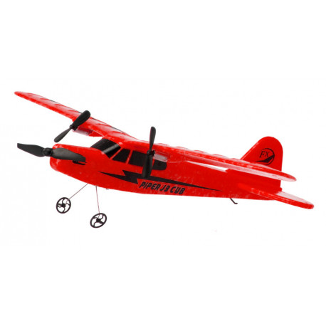 TPC kaugjuhitav lennuk Piper J-3 CUB 2.4GHz RTF wingspan 34cm, punane