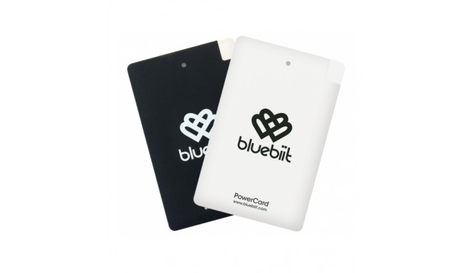 Bluebiit power bank PowerCard 2x2500mAh, white + microUSB/Lightning