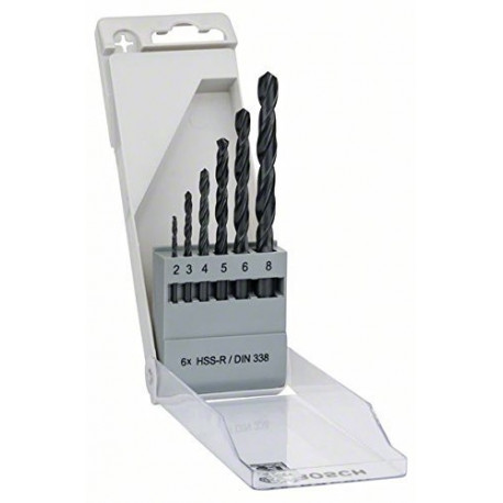 Bosch HSS twist drill set PointTeQ, 135 °, 6 pieces (in cassette)