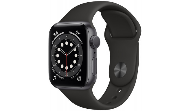 Apple Watch 6 GPS 40mm Sport Band, space gray/black