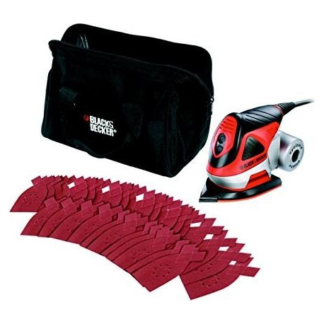 BLACK + DECKER multi-sander KA272, delta sander (orange / black, 170 watt, with bag and 30x sanding