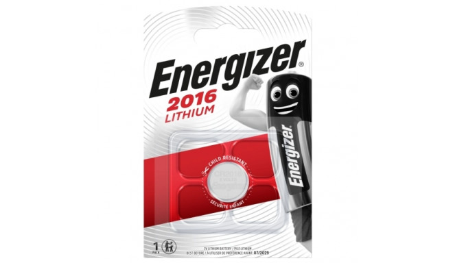 Energizer CR2016 BLISTERA IEPAKOJUMĀ 1GB.