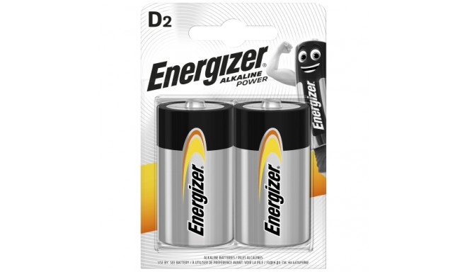 Energizer LR20-2BB Alkaline Power D (LR20) BLISTERA IEPAKOJUMĀ 2GB.