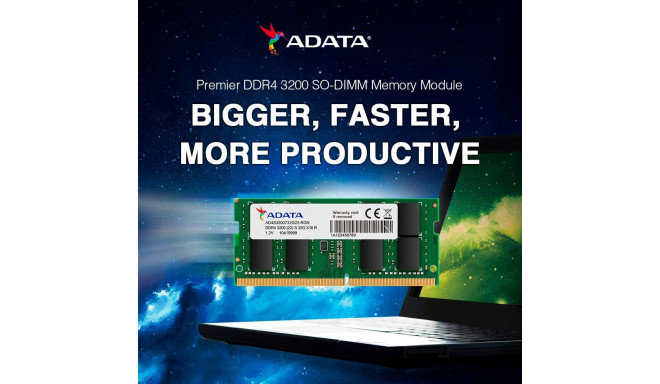 Adata RAM DDR4 16GB 3200 CL 22 Single Premier Retail (AD4S3200716G22-RGN)