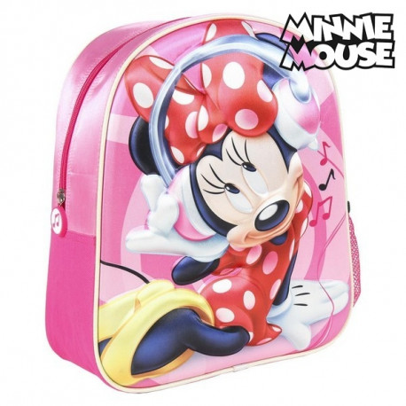 3D-Laste seljakott Minnie Mouse Roosa