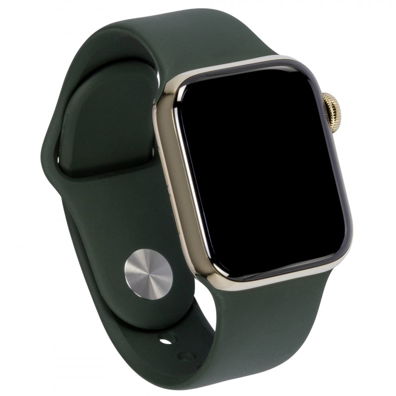 Apple Watch Series 6 GPS Cell 40mm Gold Steel Green Sport Band