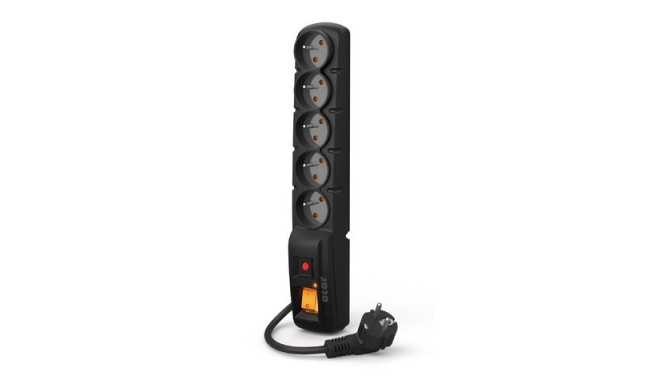 SURGE PROTECTOR ACAR F5 1.5M 5X FRENCH OUTLETS BLACK