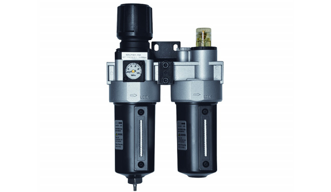 Gaisa padeves filtrs + regulātors + lubrifikātors 1,0 - 8,5 bar, 1/2",  maks. 3800 l/min