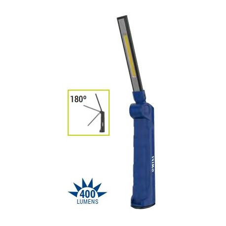 Articulation worklight LED COB+SMD 400/70lm, slim, rechargeable, IP20